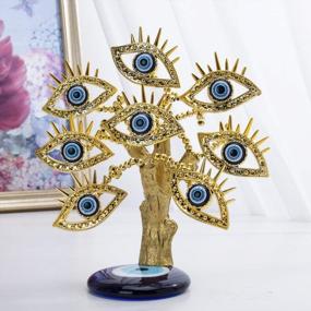 img 2 attached to Protect Your Home With The Golden Turkish Evil Eyes Tree And Blue Evil Eye Base - Perfect Luck Gift And Home Decor
