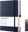 ruled writing journal notebook by rettacy - college a5 size with 192 numbered pages, hardcover and 100gsm thick paper for optimal writing experience, 5.75'' × 8.38'' dimensions logo