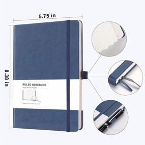 img 2 attached to Ruled Writing Journal Notebook By RETTACY - College A5 Size With 192 Numbered Pages, Hardcover And 100Gsm Thick Paper For Optimal Writing Experience, 5.75'' × 8.38'' Dimensions