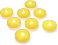 flameless led floating candles - water activated tea lights for home, wedding, party centerpieces, outdoor swimming pools, and ponds - 3 inch flicker wax with warm white light - 8 pack logo