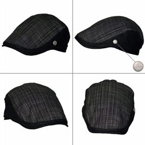 img 1 attached to Мужская плоская кепка из 100% хлопка Dazoriginal Baker Boy Hat Irish Beret
