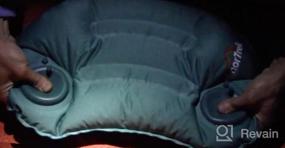 img 5 attached to AnorTrek Сверхлегкая надувная подушка для кемпинга для поддержки шеи и поясницы - мягкая сжимаемая воздушная подушка для путешествий для пеших прогулок, полета на самолете и в дороге (серый)
