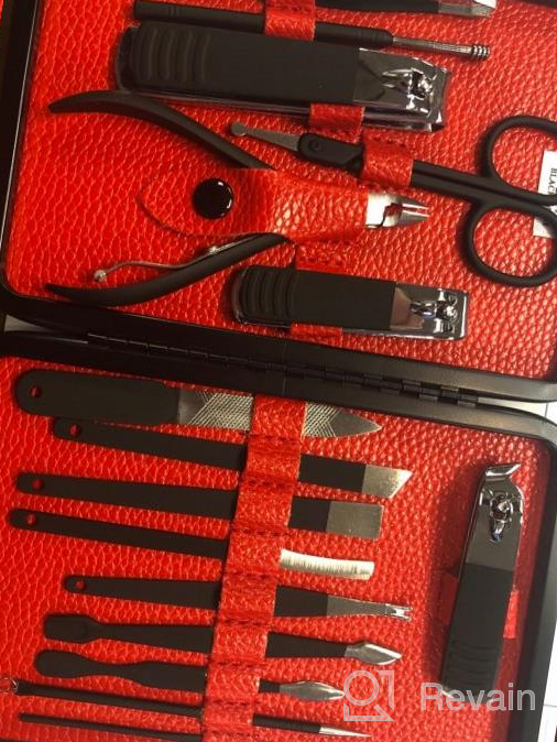 img 1 attached to Mifine 16 In 1 Professional Pedicure Kit: Manicure & Nail Clippers Set With Leather Case review by Andrew Rourk