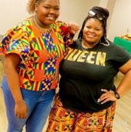img 1 attached to Get Vibrant In Kente: Discover SHENBOLEN'S African Tradition Tops For Women review by Joe Bailey