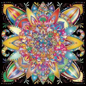 img 4 attached to 1000 Piece Mandala Jigsaw Puzzle - Creative Colorful Black Fantasy Bgraamiens Color Challenge Puzzle