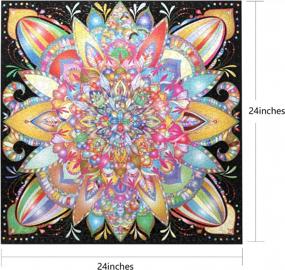 img 2 attached to Пазл Mandala на 1000 деталей - креативная красочная черная фантазия Bgraamiens Color Challenge Puzzle