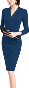 img 4 attached to Classic Elegant Vintage Business Bodycon Women's Clothing ~ Dresses