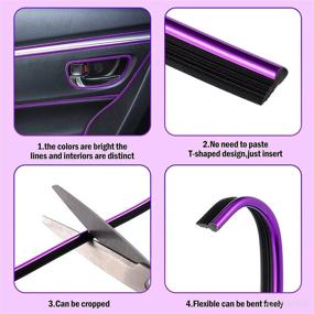 img 2 attached to Car Interior Moulding Trim Strips 32 Feet Universal Car Decoration Pinstriping Filler Insert Strips Styling Dashboard Decorative DIY Flexible Strip Garnish Accessory With Installing Tool (Purple)