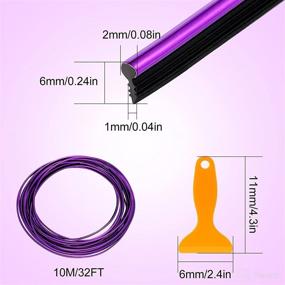 img 3 attached to Car Interior Moulding Trim Strips 32 Feet Universal Car Decoration Pinstriping Filler Insert Strips Styling Dashboard Decorative DIY Flexible Strip Garnish Accessory With Installing Tool (Purple)