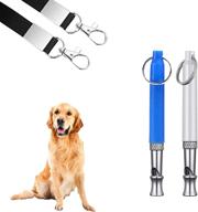 🐶 2-pack silent ultrasonic dog whistle to stop barking - stainless steel training tool to curb dog attacks, quiet to humans - deter and train dogs, prevent neighboring disruptions - anti-bark tool logo