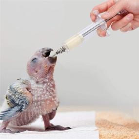 img 1 attached to 🐦 OBANGONG 2 Sets Hand Feeding Syringe for Birds: Ideal for Feeding Pet Baby Birds & Administering Medication - 20ml & 10ml Sizes Included