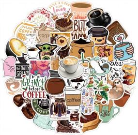 img 4 attached to Trendy Coffee Drink Stickers Fot Boys Teens Girls Adults