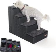 🐾 foldable pet stair steps for dogs and cats with storage - k&amp;h pet products in charcoal/gray logo