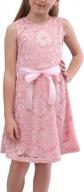 gorlya girl's elegant retro floral lace dress - perfect for parties, 4-14t logo