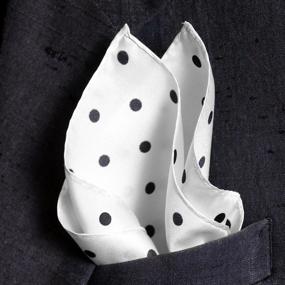 img 1 attached to White Silk Polka Pocket Square Men's Accessories