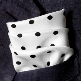 img 2 attached to White Silk Polka Pocket Square Men's Accessories