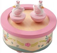 музыкальная шкатулка ruyu pink wooden swan - декоративная игрушка и подарок на день рождения для друзей, влюбленных и детей с музыкальной мелодией логотип