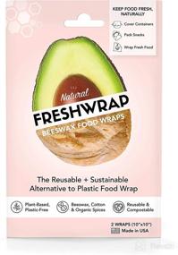 img 4 attached to The FreshGlow Co FreshWrap Natural Beeswax Food Wrap - Affordable & Eco-Friendly, Reusable Woodland Beeswax Wraps for Fresh Food Storage!