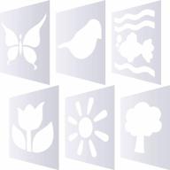 🌊 набор шаблонов для мела на морскую тему - 6 пластиковых шаблонов для детской живописи, художественных ремесел логотип