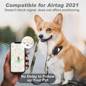 img 1 attached to 🐾 Pack of 2 AirTag Cases - Compatible with Apple AirTag - Collar Pet AirTag Cover for Dogs/Cats - New AirTag Compatible