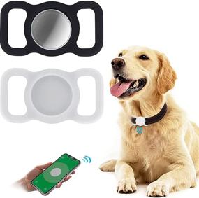 img 4 attached to 🐾 Pack of 2 AirTag Cases - Compatible with Apple AirTag - Collar Pet AirTag Cover for Dogs/Cats - New AirTag Compatible