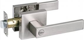 img 4 attached to Satin Nickel Heavy Duty Door Lock Handle For Privacy In Bed And Bath Room Interiors From NEWBNAG