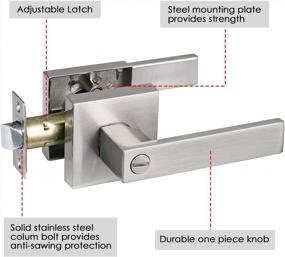 img 2 attached to Satin Nickel Heavy Duty Door Lock Handle For Privacy In Bed And Bath Room Interiors From NEWBNAG