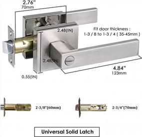 img 1 attached to Satin Nickel Heavy Duty Door Lock Handle For Privacy In Bed And Bath Room Interiors From NEWBNAG