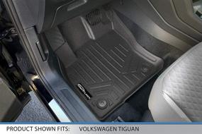 img 3 attached to 🔲 MAXLINER Custom Fit Floor Mats for Volkswagen Tiguan 2018-2023 - All Models, Black 2-Row Liner Set