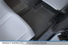 img 1 attached to 🔲 MAXLINER Custom Fit Floor Mats for Volkswagen Tiguan 2018-2023 - All Models, Black 2-Row Liner Set