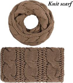 img 3 attached to Aneco Winter Knitted Beanie Stretch Women's Accessories - Scarves & Wraps