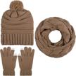 aneco winter knitted beanie stretch women's accessories - scarves & wraps logo
