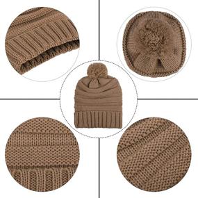img 2 attached to Aneco Winter Knitted Beanie Stretch Women's Accessories - Scarves & Wraps