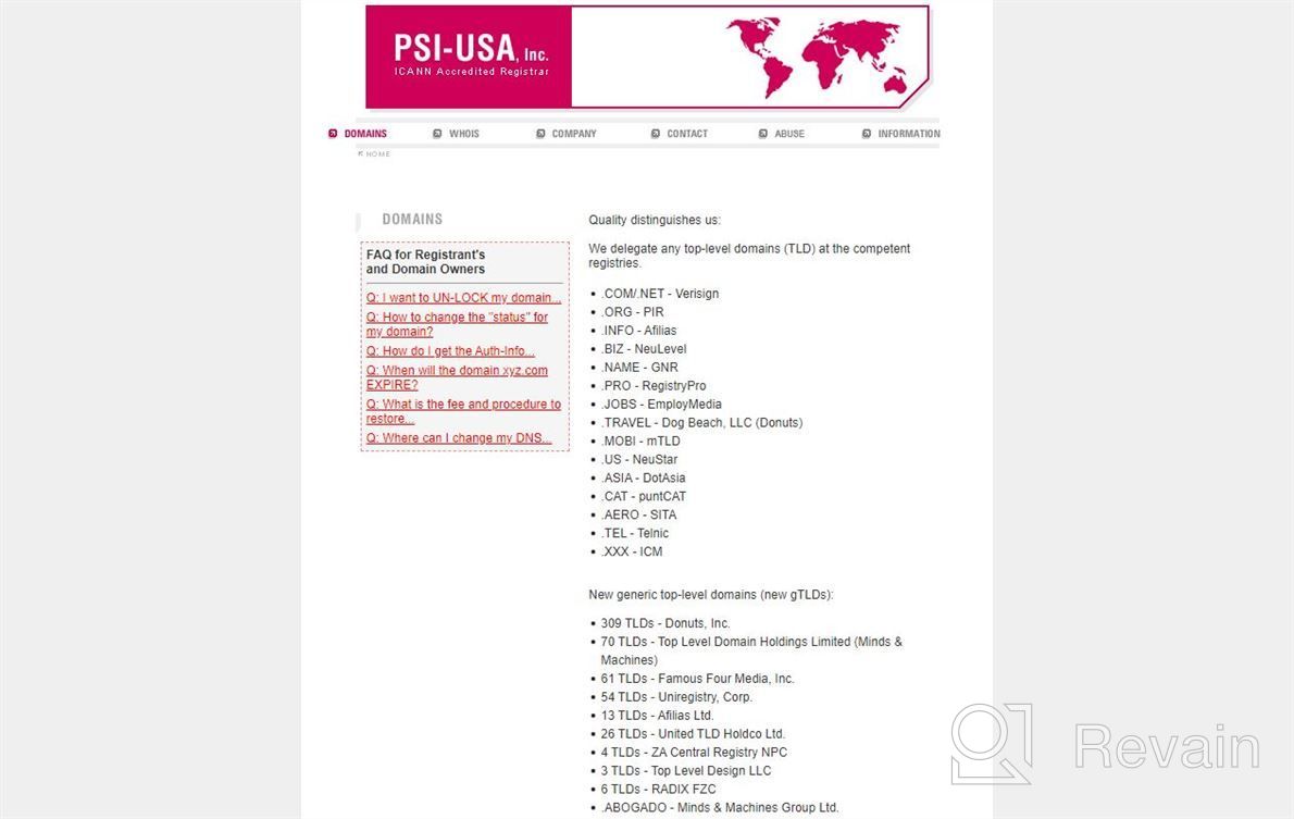 img 1 attached to PSI-USA Domain Registration review by Dushawn Walker