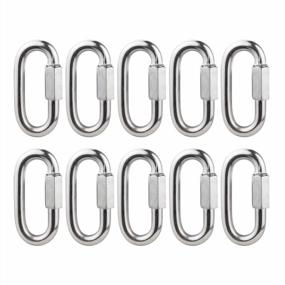 img 4 attached to 10-Pack 0.276In M7 Stainless Steel Quick Links - BNYZWOT 304 D Shape Locking Chain Repair
