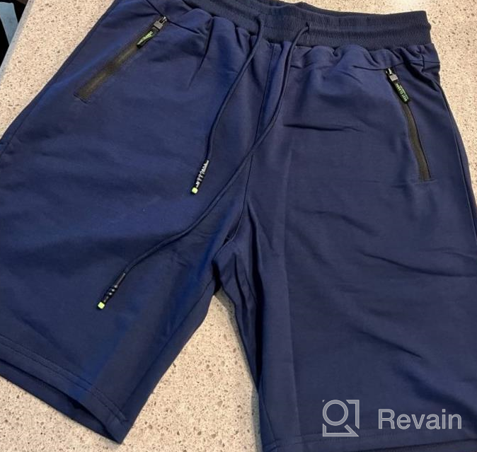 img 1 attached to Stay Stylish And Comfortable With MLANM Men'S Drawstring Summer Beach Shorts With Elastic Waist And Zipper Pockets review by Doug Hammett