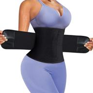 wonderience women's neoprene sauna sweat waist trainer belt - ideal for workouts and sports - waist trimmer for effective weight loss логотип
