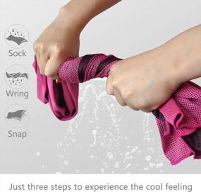 img 3 attached to 4 Pack Cooling Towel: Ice Towel For Yoga, Sport, Gym & More Activities (40"X12")