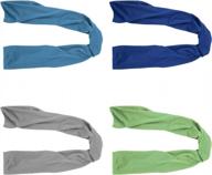 4 pack cooling towel: ice towel for yoga, sport, gym & more activities (40"x12") logo