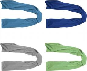 img 4 attached to 4 Pack Cooling Towel: Ice Towel For Yoga, Sport, Gym & More Activities (40"X12")