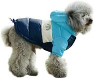 🐾 stay warm and stylish: pet artist waterproof dog winter coat hoodie for extra small breeds - blue/navy, chest 13.5”(34cm) логотип