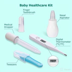 img 2 attached to 24 in 1 Baby Healthcare and Grooming Kit: Electric Nail Trimmer Set, Lupantte Nursery Care Kit, Toddler Nail Clippers, Medicine Dispenser, Infant Comb, Brush, and More. Explore our Range of Baby Care Products.