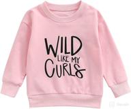 adorable wild like my curls baby girl sweater tops: fall/winter collection 1-6y логотип