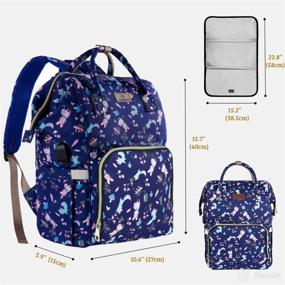 img 2 attached to 🎒 ORANIFUL Diaper Backpack: Waterproof, Multi-Functional Baby Nappy Bag with Insulated Bottle Pockets, USB Charging Port, Changing Pads, and Stroller Straps (Navy)