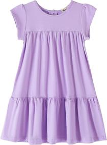 img 4 attached to Youwon Toddler Sleeve Coverup Tiered Girls' Clothing : Dresses