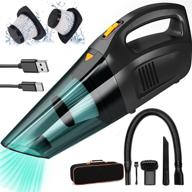 portable car vacuum cleaner: rechargeable & powerful 120w cordless vacuum with strong suction for pet hair, home and car cleaning логотип