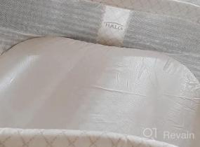 img 5 attached to Soft And Luxurious Pro Goleem Satin Pack N Play Playard Sheets - Fitted 2 Pack For Baby Hair - Unisex White And Gray - Perfect For Mini Crib And Playard
