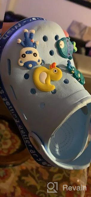 img 1 attached to 👦 Ultra-light Shockproof Non Slip Boys' Blue Slippers: U721SYWWTKDDX Shoes and Clogs review by Ryan Cornelius