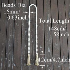 img 3 attached to Add Rustic Charm To Your Home With EasyBravo'S 58 Inch Wood Bead Garland