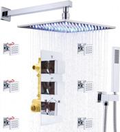 full body shower system, jet flow controlled individually, homedec 12inch led rain shower body spray faucet compltet set logo